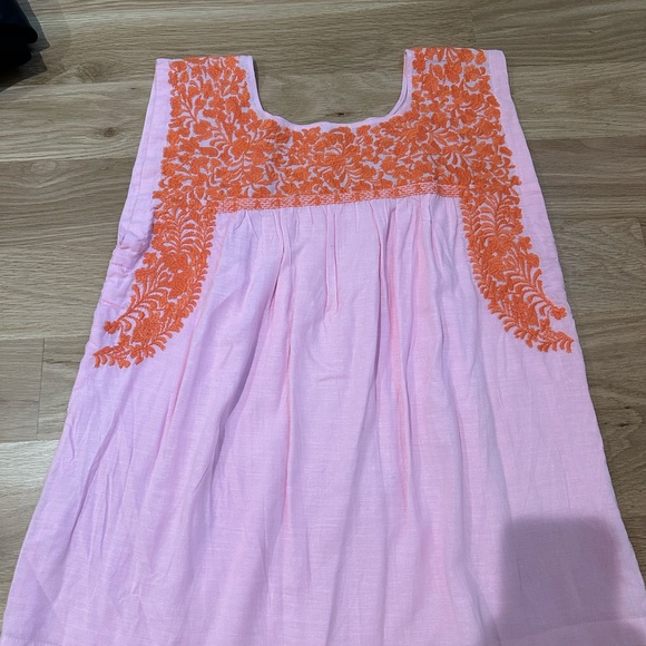 J Marie Oaxaca Sleeveless Embroidered Top pink and orange - Picture 3 of 3